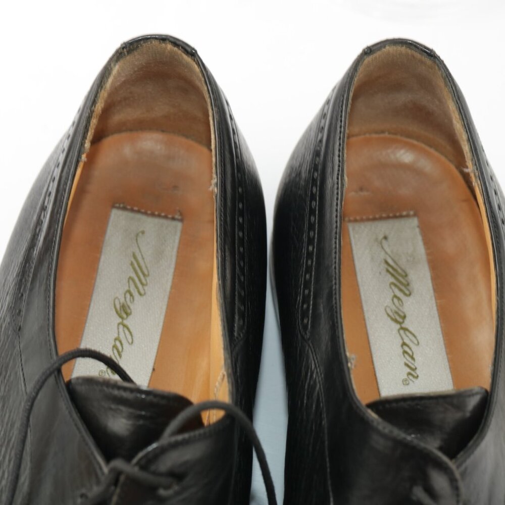 Mezlan Mens Hudson Oxford Size 11 M Black Leather Split Toe Blucher Dress Shoe - Picture 10 of 12